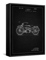 PP194- Vintage Black Harley Davidson Motorcycle 1919 Patent Poster-Cole Borders-Framed Stretched Canvas