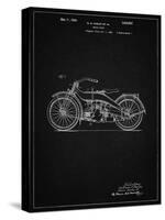 PP194- Vintage Black Harley Davidson Motorcycle 1919 Patent Poster-Cole Borders-Stretched Canvas