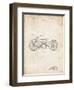 PP194- Vintage Parchment Harley Davidson Motorcycle 1919 Patent Poster-Cole Borders-Framed Giclee Print