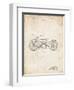 PP194- Vintage Parchment Harley Davidson Motorcycle 1919 Patent Poster-Cole Borders-Framed Giclee Print