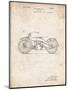 PP194- Vintage Parchment Harley Davidson Motorcycle 1919 Patent Poster-Cole Borders-Mounted Giclee Print