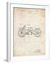 PP194- Vintage Parchment Harley Davidson Motorcycle 1919 Patent Poster-Cole Borders-Framed Giclee Print