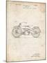 PP194- Vintage Parchment Harley Davidson Motorcycle 1919 Patent Poster-Cole Borders-Mounted Giclee Print