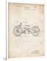 PP194- Vintage Parchment Harley Davidson Motorcycle 1919 Patent Poster-Cole Borders-Framed Premium Giclee Print