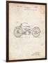 PP194- Vintage Parchment Harley Davidson Motorcycle 1919 Patent Poster-Cole Borders-Framed Premium Giclee Print