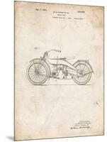 PP194- Vintage Parchment Harley Davidson Motorcycle 1919 Patent Poster-Cole Borders-Mounted Premium Giclee Print