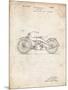 PP194- Vintage Parchment Harley Davidson Motorcycle 1919 Patent Poster-Cole Borders-Mounted Premium Giclee Print