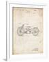 PP194- Vintage Parchment Harley Davidson Motorcycle 1919 Patent Poster-Cole Borders-Framed Giclee Print