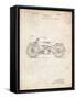 PP194- Vintage Parchment Harley Davidson Motorcycle 1919 Patent Poster-Cole Borders-Framed Stretched Canvas