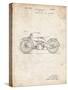 PP194- Vintage Parchment Harley Davidson Motorcycle 1919 Patent Poster-Cole Borders-Stretched Canvas