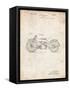 PP194- Vintage Parchment Harley Davidson Motorcycle 1919 Patent Poster-Cole Borders-Framed Stretched Canvas
