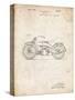 PP194- Vintage Parchment Harley Davidson Motorcycle 1919 Patent Poster-Cole Borders-Stretched Canvas