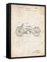 PP194- Vintage Parchment Harley Davidson Motorcycle 1919 Patent Poster-Cole Borders-Framed Stretched Canvas