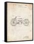 PP194- Vintage Parchment Harley Davidson Motorcycle 1919 Patent Poster-Cole Borders-Framed Stretched Canvas