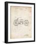 PP194- Vintage Parchment Harley Davidson Motorcycle 1919 Patent Poster-Cole Borders-Framed Giclee Print