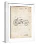 PP194- Vintage Parchment Harley Davidson Motorcycle 1919 Patent Poster-Cole Borders-Framed Giclee Print