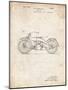 PP194- Vintage Parchment Harley Davidson Motorcycle 1919 Patent Poster-Cole Borders-Mounted Giclee Print