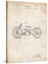 PP194- Vintage Parchment Harley Davidson Motorcycle 1919 Patent Poster-Cole Borders-Stretched Canvas