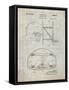 PP196-Antique Grid Parchment Albach Basketball Goal Patent Poster-Cole Borders-Framed Stretched Canvas