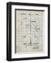 PP196-Antique Grid Parchment Albach Basketball Goal Patent Poster-Cole Borders-Framed Giclee Print