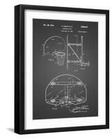 PP196-Black Grid Albach Basketball Goal Patent Poster-Cole Borders-Framed Giclee Print