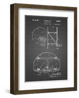 PP196-Black Grid Albach Basketball Goal Patent Poster-Cole Borders-Framed Giclee Print