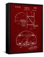 PP196- Burgundy Albach Basketball Goal Patent Poster-Cole Borders-Framed Stretched Canvas