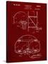 PP196- Burgundy Albach Basketball Goal Patent Poster-Cole Borders-Stretched Canvas