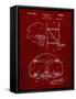 PP196- Burgundy Albach Basketball Goal Patent Poster-Cole Borders-Framed Stretched Canvas