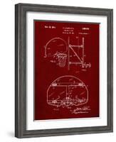 PP196- Burgundy Albach Basketball Goal Patent Poster-Cole Borders-Framed Giclee Print