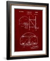 PP196- Burgundy Albach Basketball Goal Patent Poster-Cole Borders-Framed Giclee Print