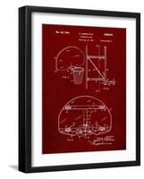 PP196- Burgundy Albach Basketball Goal Patent Poster-Cole Borders-Framed Giclee Print