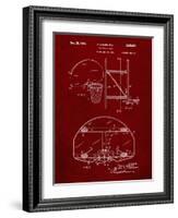 PP196- Burgundy Albach Basketball Goal Patent Poster-Cole Borders-Framed Giclee Print