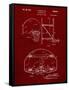 PP196- Burgundy Albach Basketball Goal Patent Poster-Cole Borders-Framed Stretched Canvas