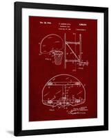 PP196- Burgundy Albach Basketball Goal Patent Poster-Cole Borders-Framed Giclee Print