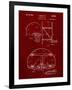 PP196- Burgundy Albach Basketball Goal Patent Poster-Cole Borders-Framed Giclee Print