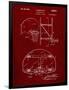 PP196- Burgundy Albach Basketball Goal Patent Poster-Cole Borders-Framed Giclee Print