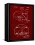 PP196- Burgundy Albach Basketball Goal Patent Poster-Cole Borders-Framed Stretched Canvas