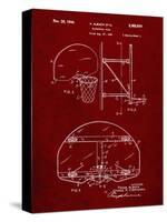 PP196- Burgundy Albach Basketball Goal Patent Poster-Cole Borders-Stretched Canvas