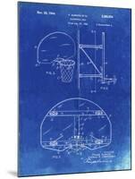 PP196- Faded Blueprint Albach Basketball Goal Patent Poster-Cole Borders-Mounted Giclee Print