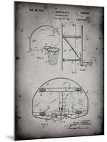 PP196- Faded Grey Albach Basketball Goal Patent Poster-Cole Borders-Mounted Giclee Print