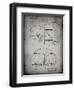 PP196- Faded Grey Albach Basketball Goal Patent Poster-Cole Borders-Framed Giclee Print