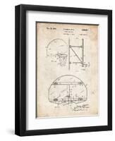 PP196- Vintage Parchment Albach Basketball Goal Patent Poster-Cole Borders-Framed Giclee Print