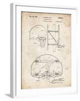 PP196- Vintage Parchment Albach Basketball Goal Patent Poster-Cole Borders-Framed Giclee Print