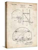 PP196- Vintage Parchment Albach Basketball Goal Patent Poster-Cole Borders-Stretched Canvas