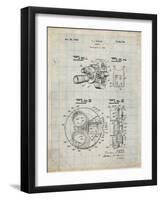 PP198- Antique Grid Parchment Bell and Howell Color Filter Camera Patent Poster-Cole Borders-Framed Giclee Print