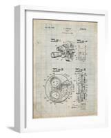 PP198- Antique Grid Parchment Bell and Howell Color Filter Camera Patent Poster-Cole Borders-Framed Giclee Print