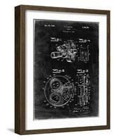 PP198- Black Grunge Bell and Howell Color Filter Camera Patent Poster-Cole Borders-Framed Giclee Print