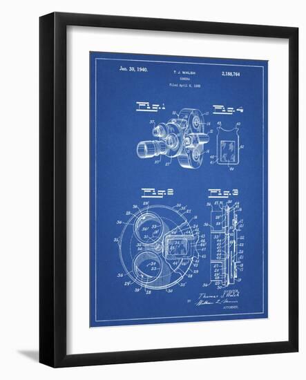 PP198- Blueprint Bell and Howell Color Filter Camera Patent Poster-Cole Borders-Framed Giclee Print