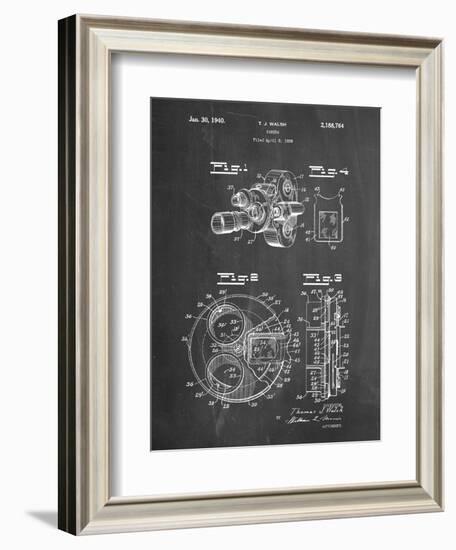 PP198- Chalkboard Bell and Howell Color Filter Camera Patent Poster-Cole Borders-Framed Giclee Print